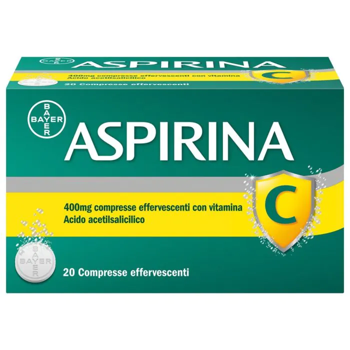 Aspirina C per Raffreddore Febbre e Influenza 20 Compresse Effervescenti