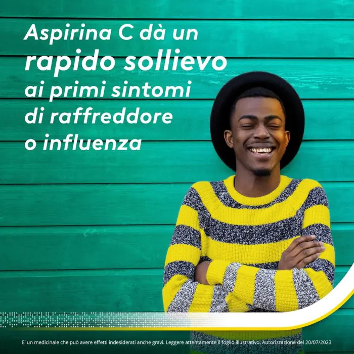 Aspirina C per Raffreddore Febbre e Influenza 20 Compresse Effervescenti