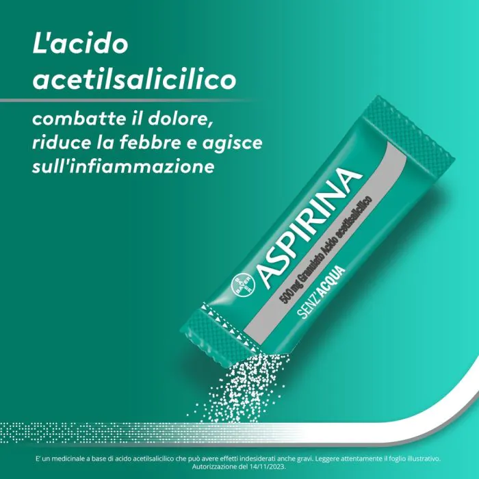 Aspirina in Granuli Antidolorifico Mal di Testa 10 Bustine