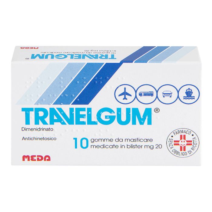 Travelgum 20mg 10 gomme masticabili Travelgum 20mg 10 gomme masticabili