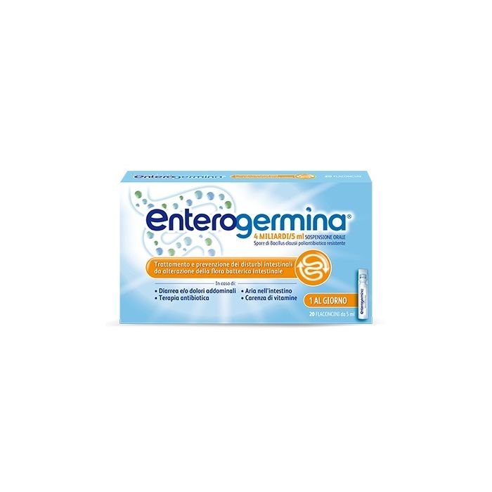 Enterogermina 4 Miliardi Fermenti Lattici, Probiotici Per Disturbi Intestinali, 20 Fiale Enterogermina 4 Miliardi Fermenti Lattici, Probiotici Per Disturbi Intestinali, 20 Fiale