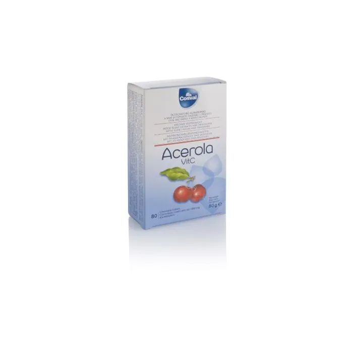 Cosval Acerola Vit C Integratore Alimentare 80 Compresse Masticabili Cosval Acerola Vit C Integratore Alimentare 80 Compresse Masticabili