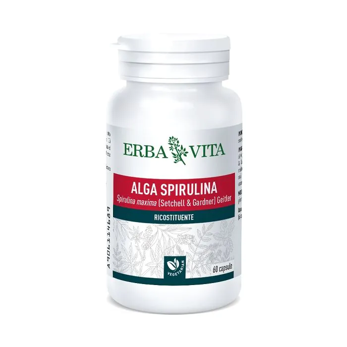 Erbavita alga spirulina 60 capsule 450 mg Erbavita alga spirulina 60 capsule 450 mg