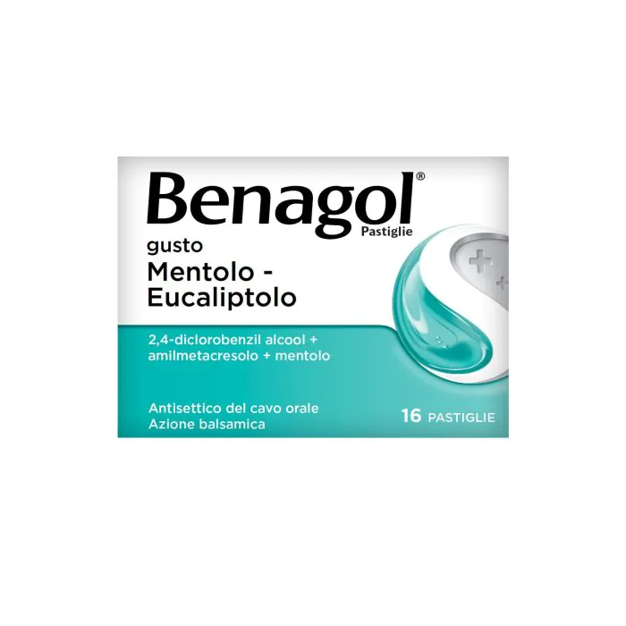 Benagol Pastiglie Mentolo Eucalipto Antisettico Cavo Orale 16 Pastiglie Benagol Pastiglie Mentolo Eucalipto Antisettico Cavo Orale 16 Pastiglie