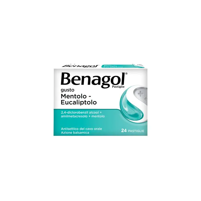 Benagol Pastiglie Mentolo Eucalipto Antisettico Cavo Orale 16 Pastiglie