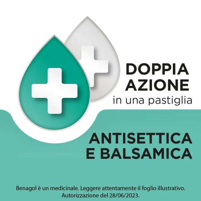 Benagol Pastiglie Mentolo Eucalipto Antisettico Cavo Orale 16 Pastiglie