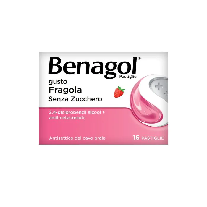 Benagol Pastiglie Fragola Senza Zucchero Antisettico Cavo Orale 16 Pastiglie Benagol Pastiglie Fragola Senza Zucchero Antisettico Cavo Orale 16 Pastiglie