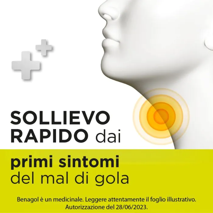Benagol Pastiglie Limone Senza Zucchero Antisettico Cavo Orale 16 Pastiglie