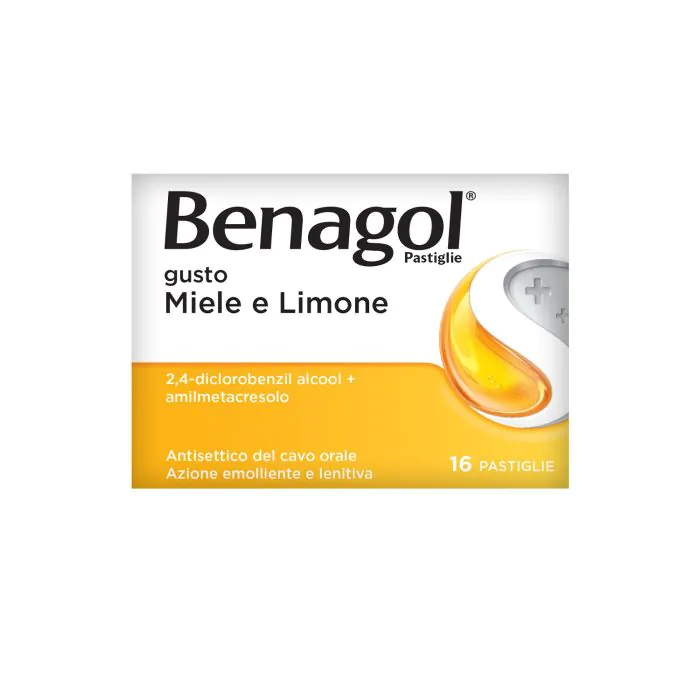 Benagol Pastiglie Miele e Limone Antisettico Cavo Orale 16 Pastiglie Benagol Pastiglie Miele e Limone Antisettico Cavo Orale 16 Pastiglie