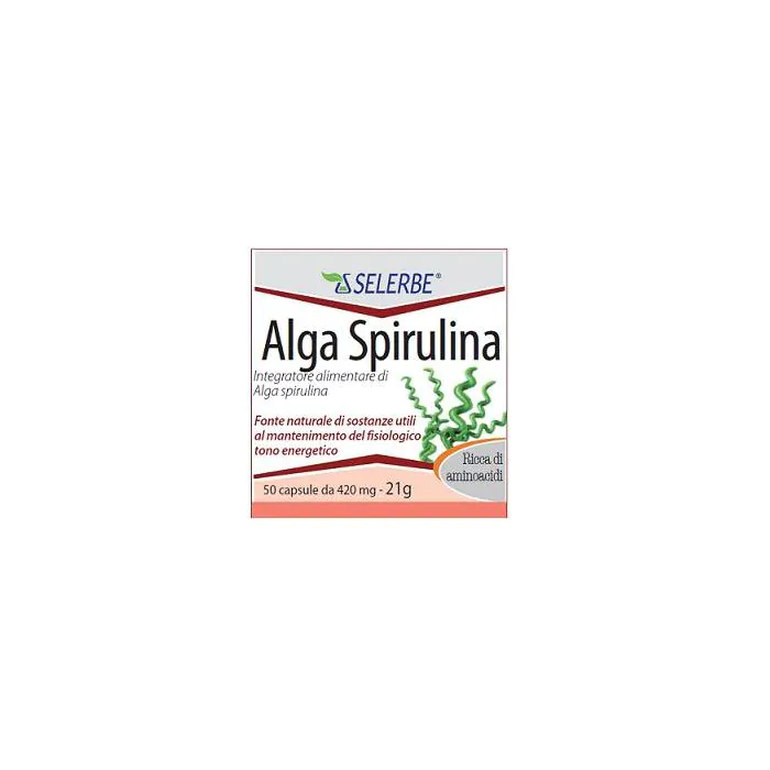 Spirulina alga estratto secco titolato 50 capsule Spirulina alga estratto secco titolato 50 capsule