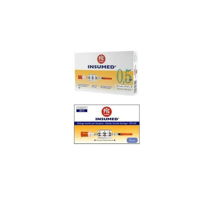 Insumed Siringhe per Insulina 0.5 ml PIC 30 Pezzi Insumed Siringhe per Insulina 0.5 ml PIC 30 Pezzi
