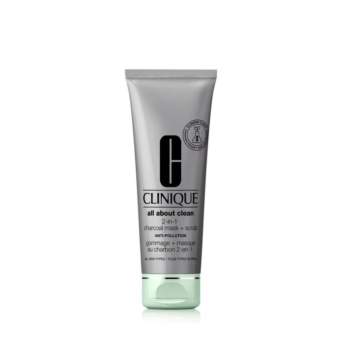 Clinique - All About Clean 2 in 1 Charcoal Mask + Scrub - Maschera purificante per il viso 100 Ml