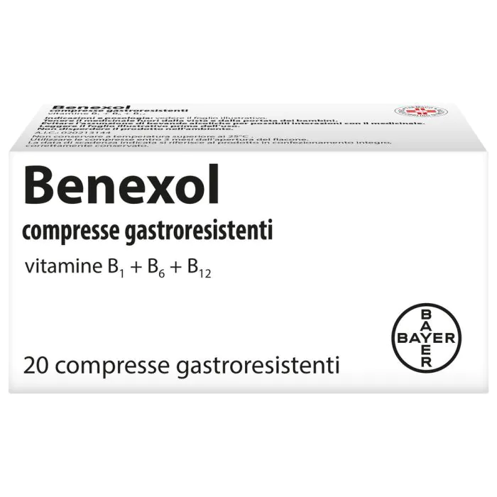 Benexol Trattamento per Carenza di Vitamine B 20 Compresse Benexol Trattamento per Carenza di Vitamine B 20 Compresse