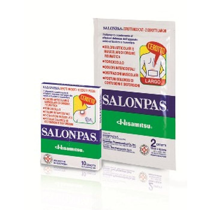 Salonpas 10 cerotti medicati 6,5x4,2cm Salonpas 10 cerotti medicati 6,5x4,2cm