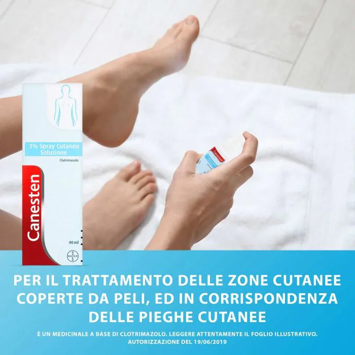 Canesten Spray Cutaneo Antimicotico contro Funghi e Micosi 40ml