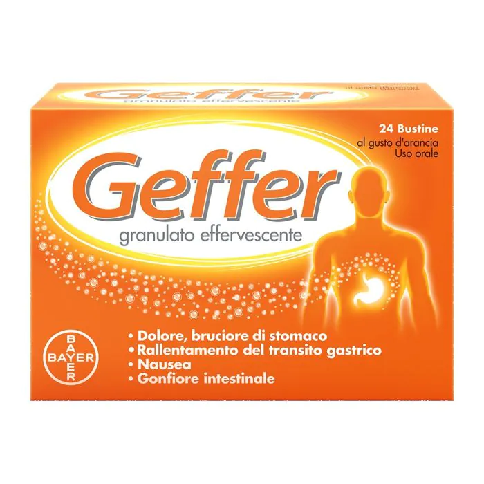 Geffer Antiacido contro Bruciore di Stomaco e Nausea 24 Bustine