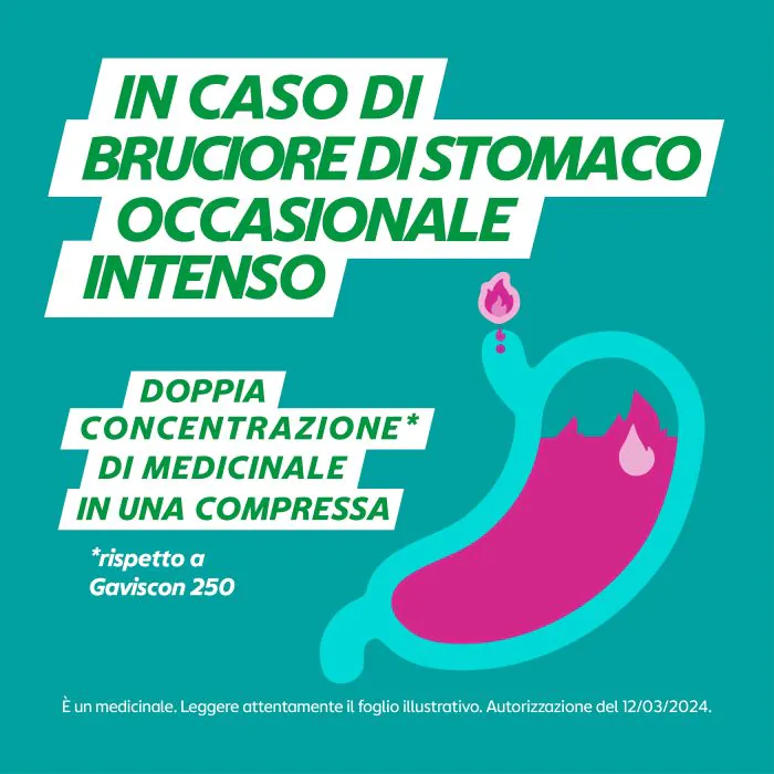 Gaviscon 24 Compresse Menta 500+267 mg