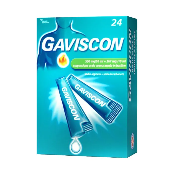 Gaviscon 24 Bustine Bruciore e Acidità 500+267mg/10 ml