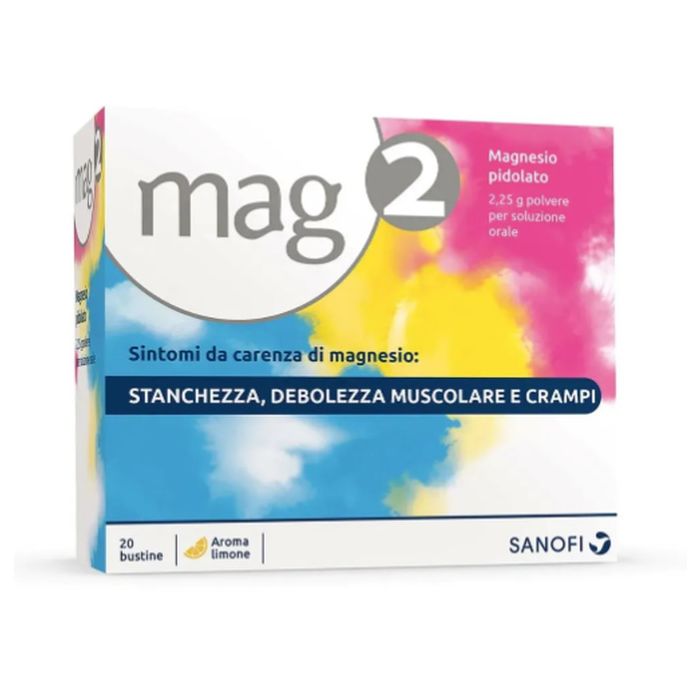 Mag2 Granulato Soluzione Orale 2,25g Magnesio Pidolato 20 Bustine Mag2 Granulato Soluzione Orale 2,25g Magnesio Pidolato 20 Bustine