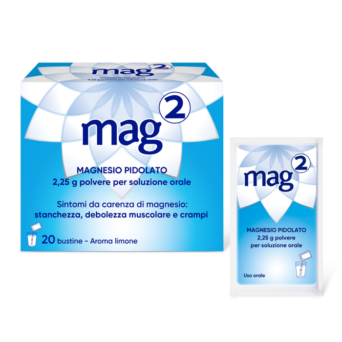 Mag2 Granulato Soluzione Orale 2,25g Magnesio Pidolato 20 Bustine