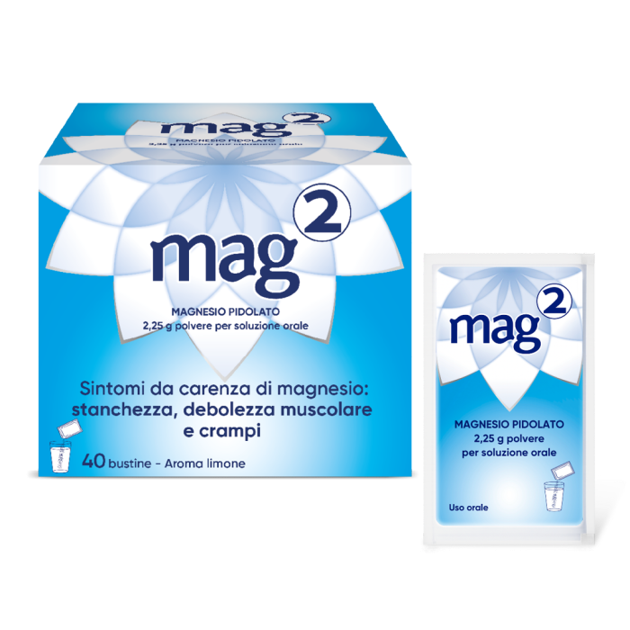 Mag2 Granulato Soluzione Orale 2,25g Magnesio Pidolato 40 Bustine Mag2 Granulato Soluzione Orale 2,25g Magnesio Pidolato 40 Bustine