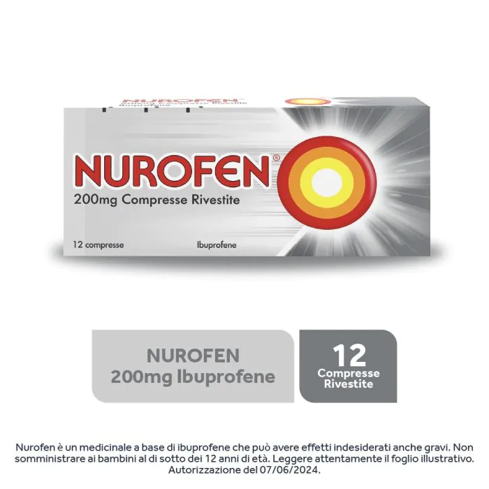 Nurofen 200 mg Ibuprofene 12 Compresse Rivestite Nurofen 200 mg Ibuprofene 12 Compresse Rivestite