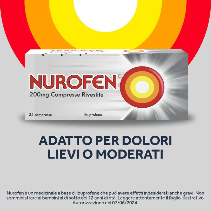Nurofen 200 mg Ibuprofene Antidolorifico 24 Compresse Rivestite