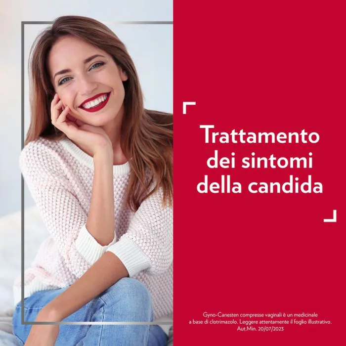 Gyno-Canesten per Candida, Prurito, Bruciore, Perdite, 12 Compresse