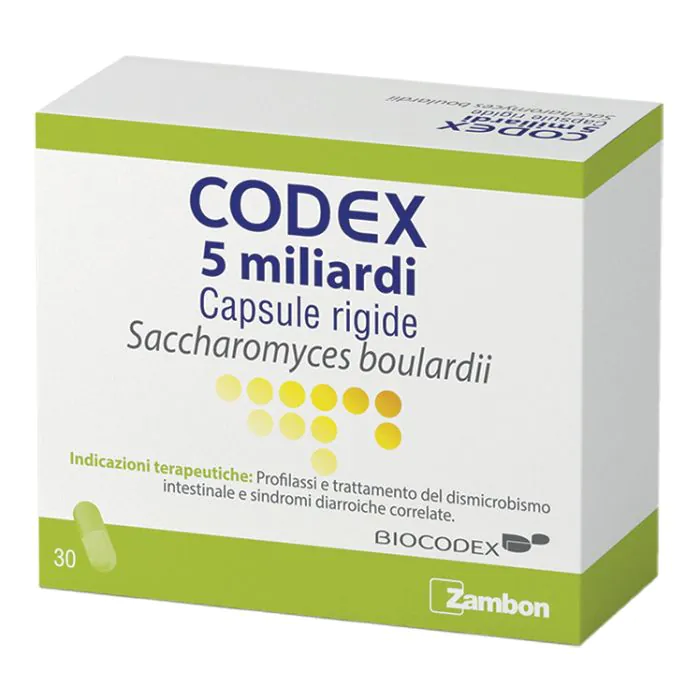Codex 5 Miliardi Saccharomyces Boulardii 250 mg 30 Capsule