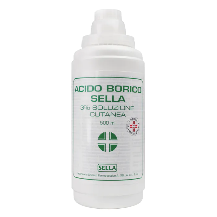 Acido borico sella 3% soluzione cutanea Acido borico sella 3% soluzione cutanea