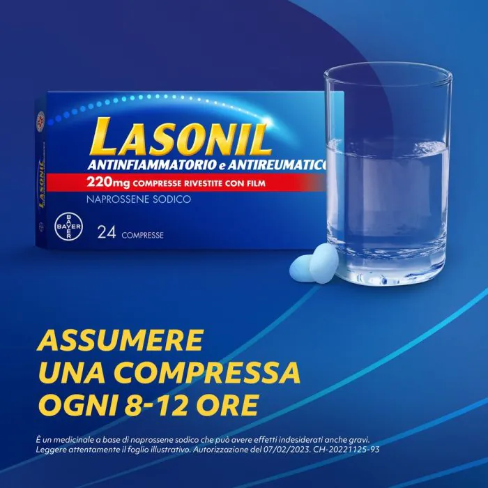 Lasonil Antidolorifico e Antinfiammatorio contro Dolore 24 Compresse