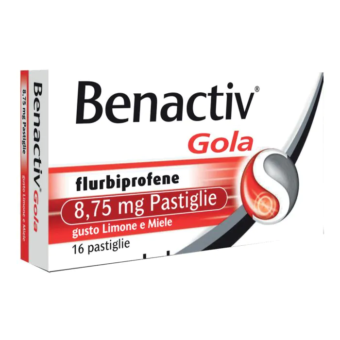 Benactiv Gola Pastiglie Limone e Miele Flurbiprofene 16 Pastiglie