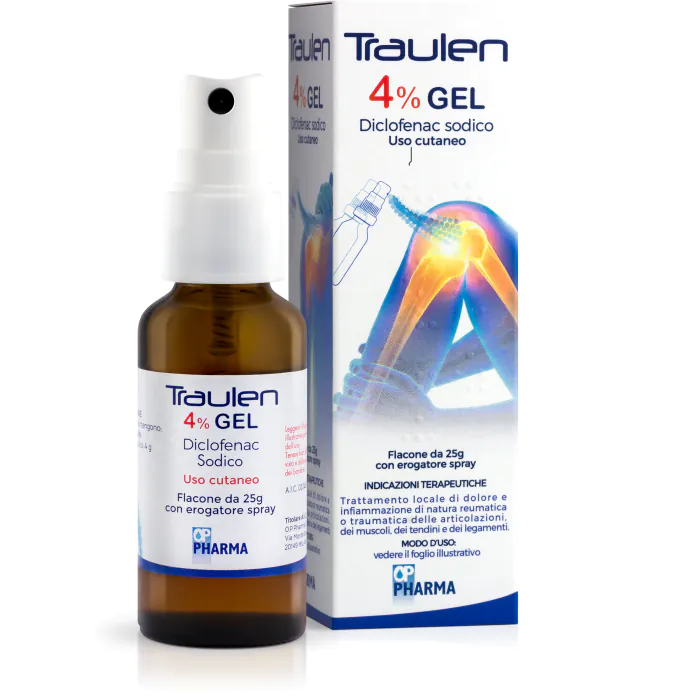 Traulen Gel Cutaneo 25g 4% Con Erogatore Traulen Gel Cutaneo 25g 4% Con Erogatore