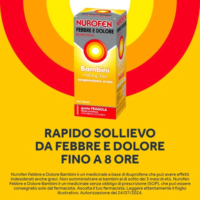 Nurofen f&d fragola 100mg/5ml