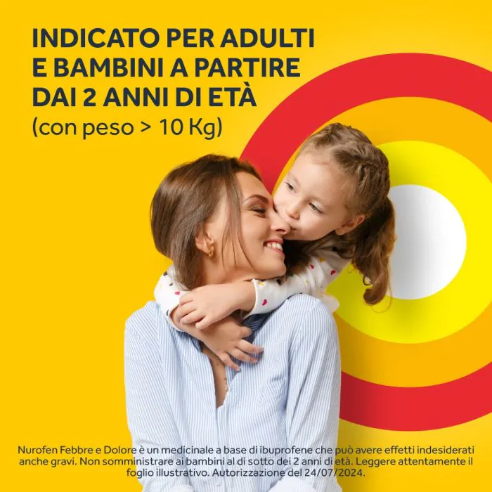 Nurofen Febbre e Dolore Bambini 200 mg/5 ml Ibuprofene Sospensione Orale Fragola 100 ml