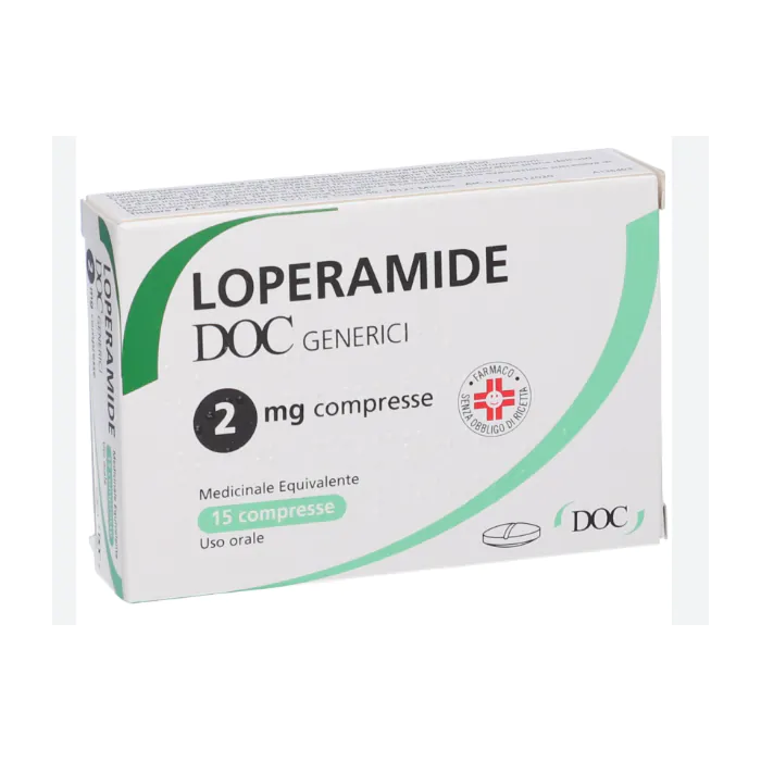 Loperamide Doc Generici 2 mg Diarrea 15 Compresse