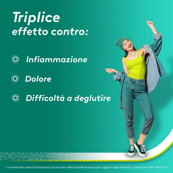 Aspi Gola Antinfiammatorio Mal di Gola 16 caramelle Miele-Limone