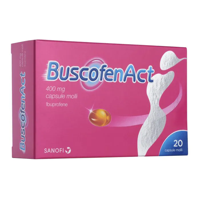 Buscofen Act 400 mg Ibuprofene Analgesico 20 Capsule Molli