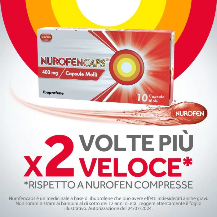 Nurofencaps 400 mg Ibuprofene 10 Capsule Molli