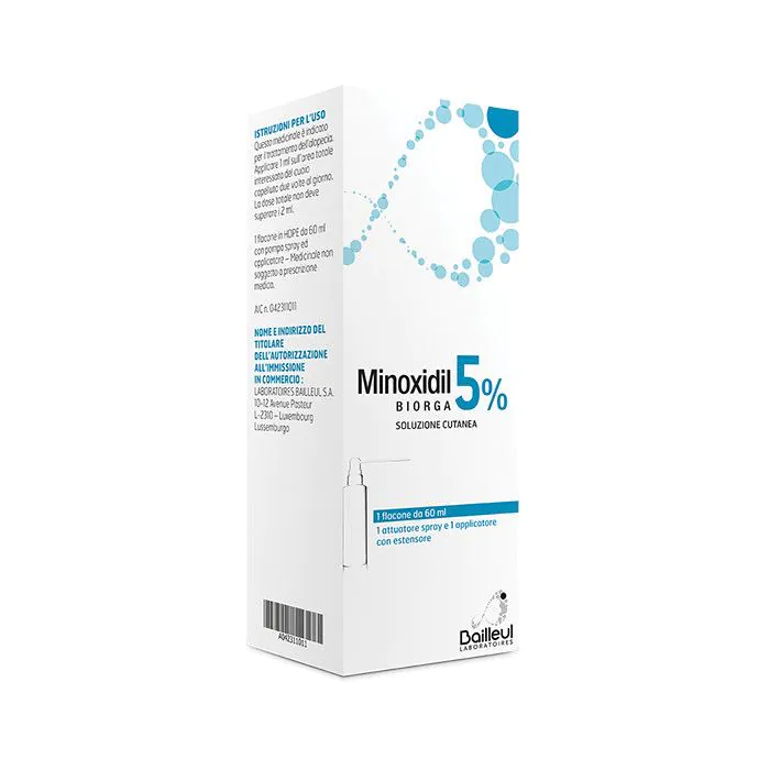 Minoxidil Biorga 5% Soluzione Cutanea 60 ml