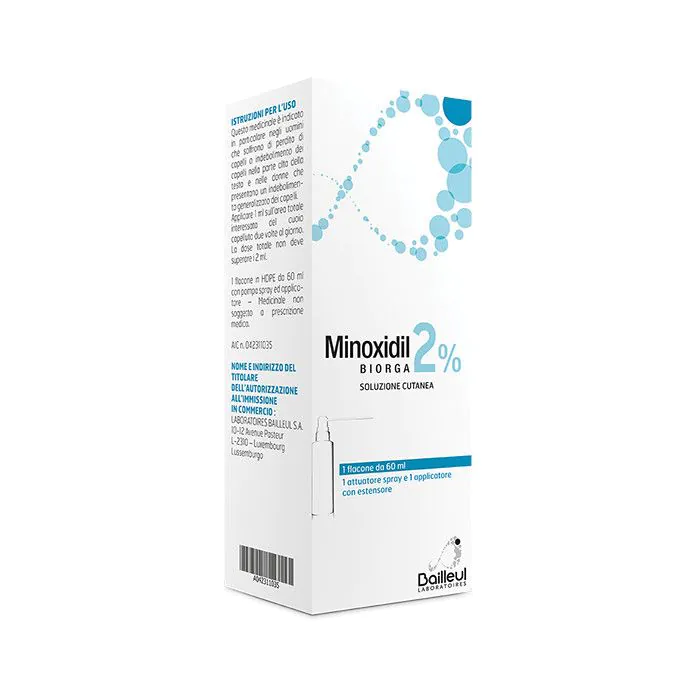 Minoxidil Biorga 2% Soluzione Cutanea 60ml
