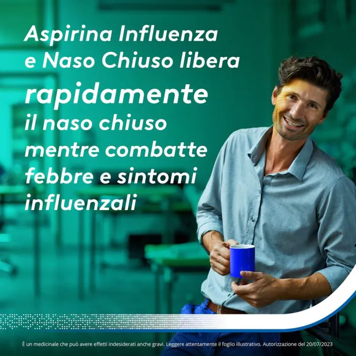 Aspirina Influenza e Naso Chiuso Decongestionante 20 Bustine