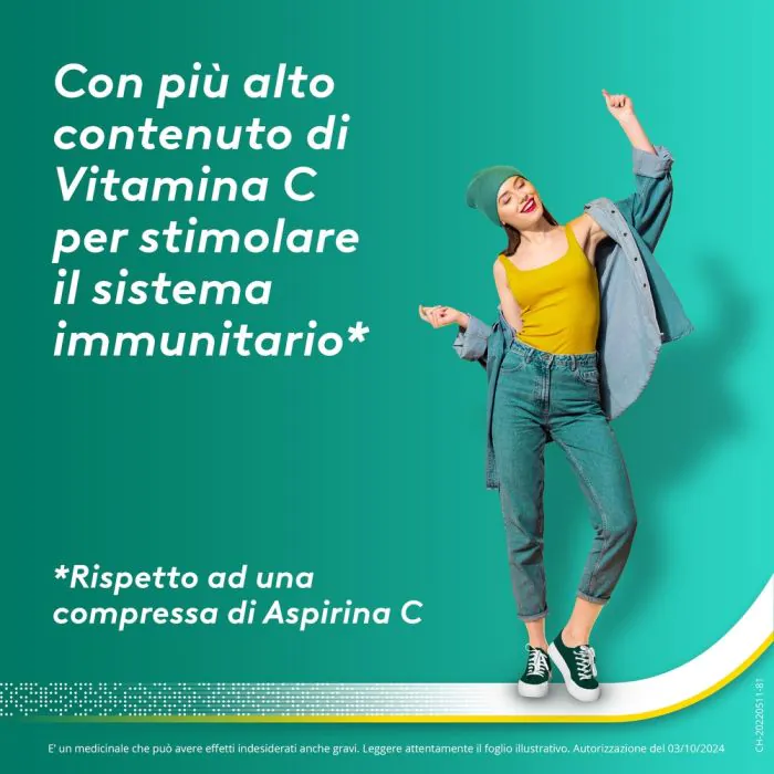 AspirinaACT C Febbre e Sintomi Influenzali con Vitamina C 10 Compresse