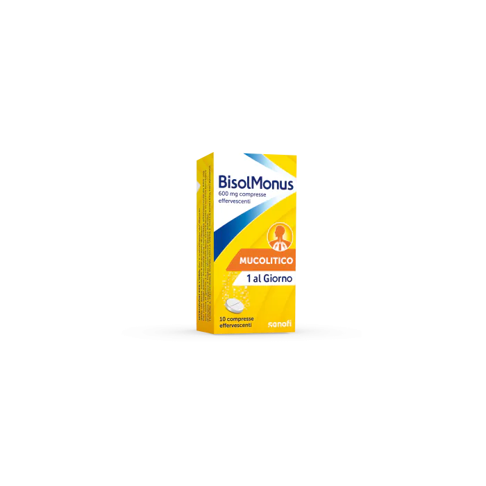 BisolMonus 600mg Mucolitico per Tosse e Raffreddore 10 Compresse Effervescenti BisolMonus 600mg Mucolitico per Tosse e Raffreddore 10 Compresse Effervescenti
