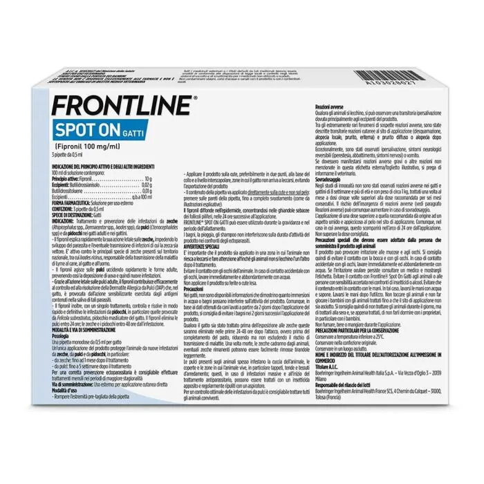 Frontline Spot-On Gatti Cf. (3 Pipette)