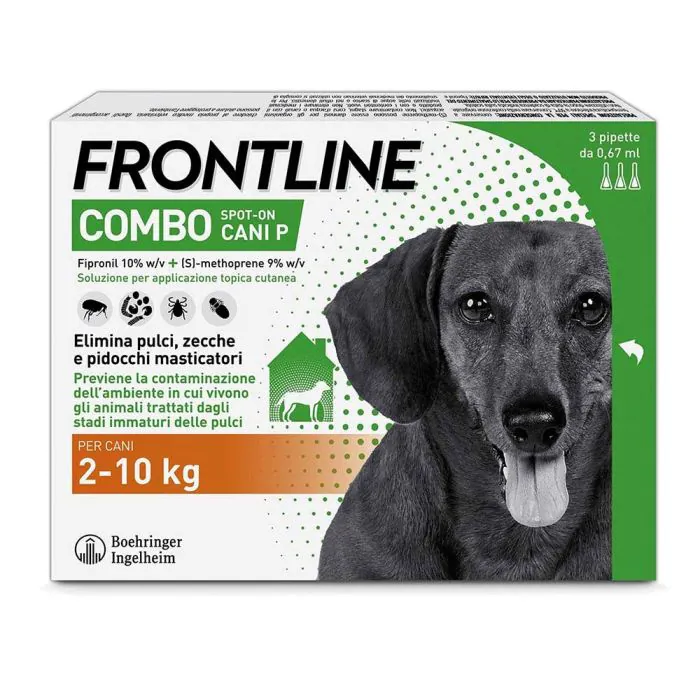 Frontline Combo Cani x3 Pipette, Antiparassitario per Cani Piccoli e Cuccioli (2-10Kg) Contro Pulci, Zecche, Uova, Larve E Pidocchi Frontline Combo Cani x3 Pipette, Antiparassitario per Cani Piccoli e Cuccioli (2-10Kg) Contro Pulci, Zecche, Uova, Larve E Pidocchi