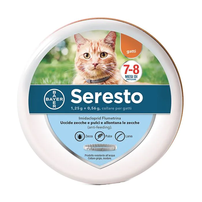 Seresto Collare Antiparassitario Per Gatti 38 Cm 1,25G + 0,56G
