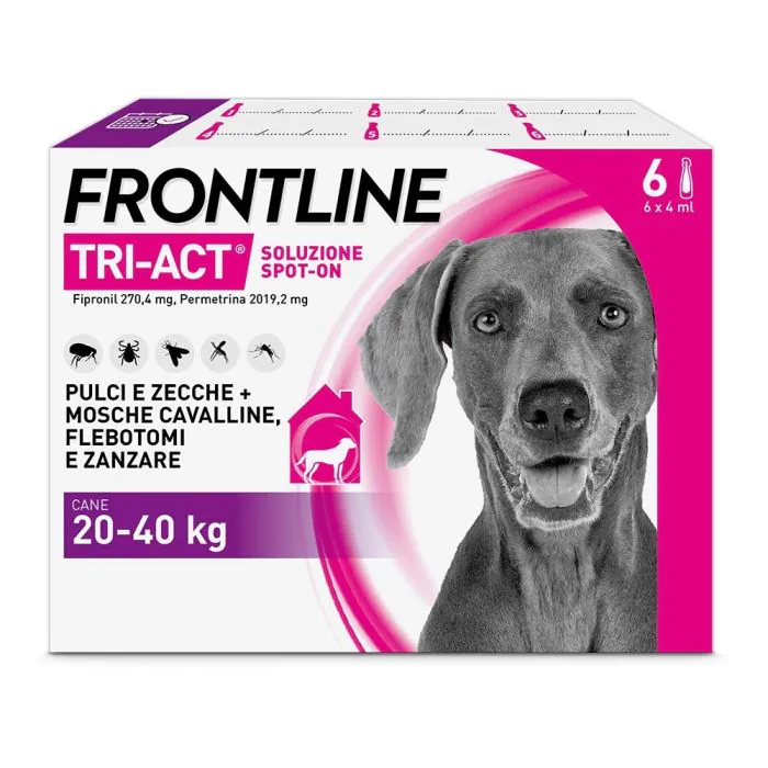 Frontline Tri-Act Soluzione Spot-On Cani 20-40 Kg 6 Pipette Monodose