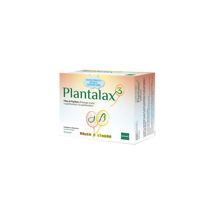Plantalax 3 pesca e limone 20 bustine Plantalax 3 pesca e limone 20 bustine
