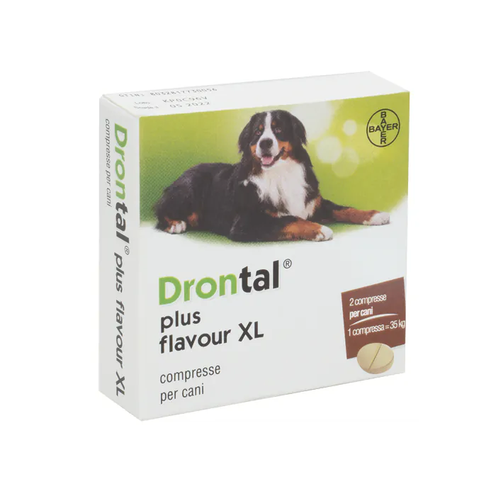 Drontal Plus Flavour 35 Kg 2 Compresse Drontal Plus Flavour 35 Kg 2 Compresse